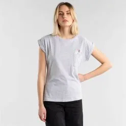 DEDICATED T-shirt Flower Pocket En Coton Bio - Visby