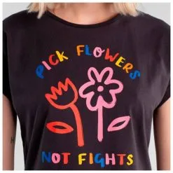 Thinking Mu Soldes -Thinking Mu Soldes DEDICATED T shirt Visby flowers not fight 4 7ebd3898 30af 4db9 a724 6a5502d9b496