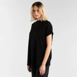 DEDICATED Top Tencel® - Flor -Thinking Mu Soldes DEDICATED Top FLOR noir 3 ce310daa 923b 4f33 80f8 0c8c3d5c473c