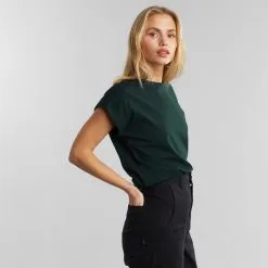 DEDICATED T-shirt Coton Biologique - Visby -Thinking Mu Soldes DEDICATED tshirt VISBY vert fonce 3 bc168ec7 ad19 415e aa31 0eac4bf1668c