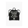 Ecoalf Sac à Dos Polyester Recyclé - There Is No Planet B -Thinking Mu Soldes ECOALF Sac There is No Planet B noir