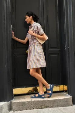 BAGARREUSE Robe Coton Upcyclé - Camelia Rayée