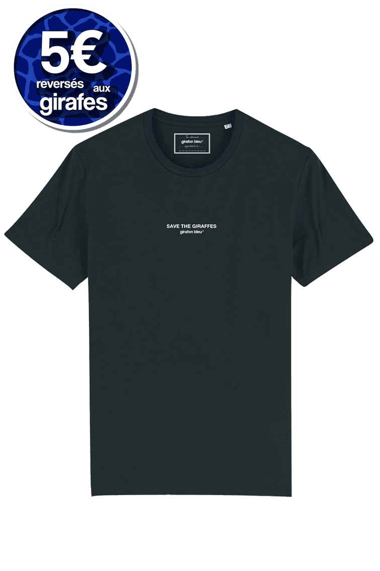 Girafon Bleu T-shirt Coton Biologique - Save The Giraffes 4 Girafon Bleu T-shirt Coton Biologique - Save The Giraffes – Image 2