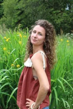 Carlotta Top Lin - Rosa 14 Carlotta Top Lin - Rosa -Thinking Mu Soldes IMG 4755