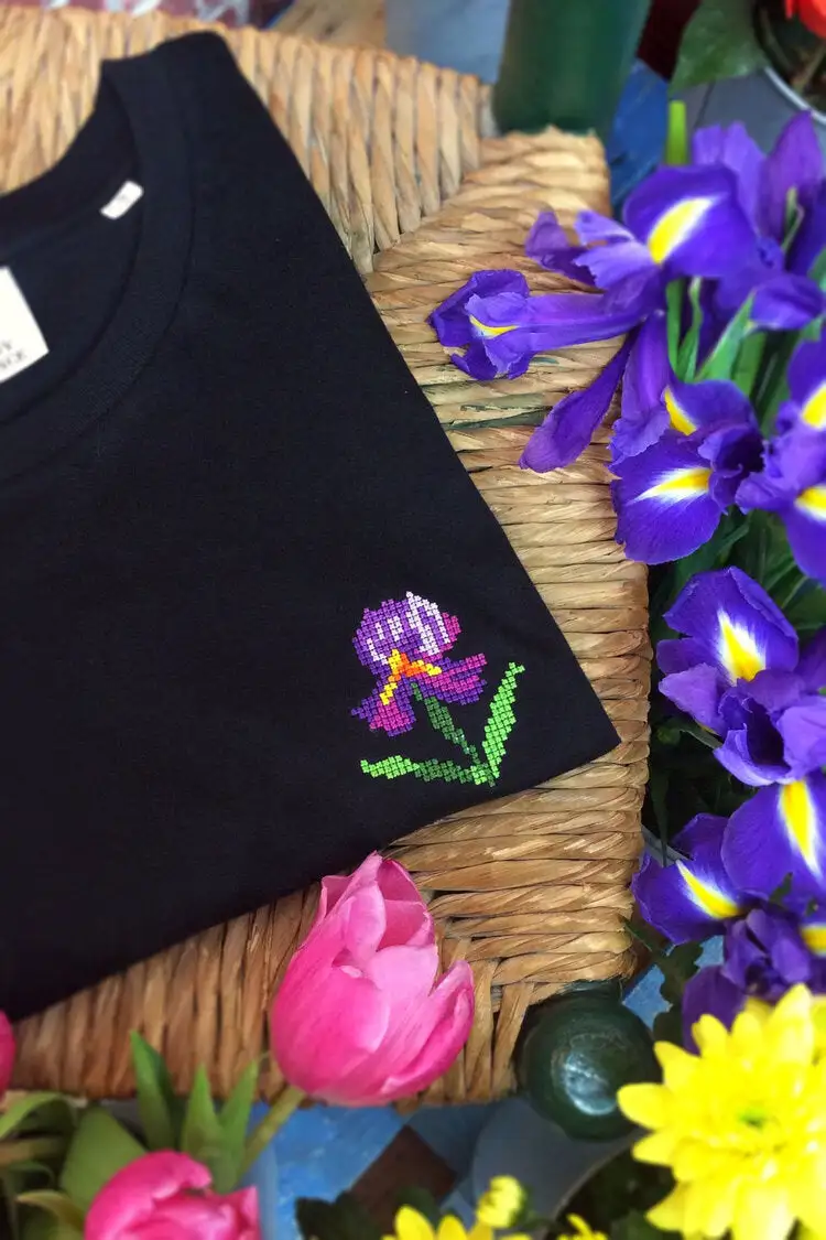 JOHNNY ROMANCE T-shirt Coton Biologique - Iris 4 JOHNNY ROMANCE T-shirt Coton Biologique - Iris – Image 2