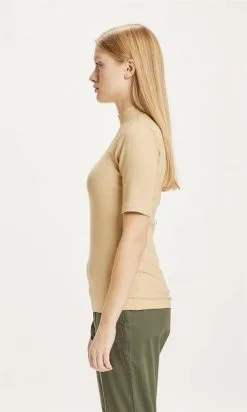 Knowledge Cotton Apparel Top Coton Biologique - Canna -Thinking Mu Soldes KCA T shirt Canna Beige 1 cd151c66 52af 46fa 9259 c0dea4dae9f5