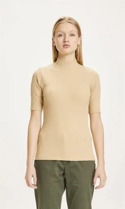 Knowledge Cotton Apparel Top Coton Biologique - Canna -Thinking Mu Soldes KCA T shirt Canna Beige 4 a1cccb92 3573 4db4 a335 ed6907937540