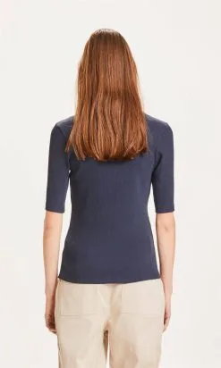 Knowledge Cotton Apparel Top Coton Biologique - Canna -Thinking Mu Soldes KCA T shirt Canna Bleu marine 3 8a0fb278 f18d 4986 9c1e a431add3e349