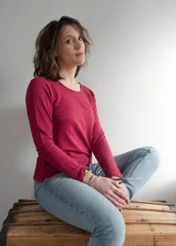 KIPLUZET T-shirt Lin - Zingaro -Thinking Mu Soldes Kipluzet T shirt Lin ZINGARORougeJU4