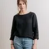 KIPLUZET Blouse Lin - Lengva -Thinking Mu Soldes Kipluzet JLC Blouse Noir Web 3827