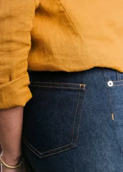 KIPLUZET Blouse Lin - Lengva -Thinking Mu Soldes Kipluzet JLC Blouse Safran Web 4450