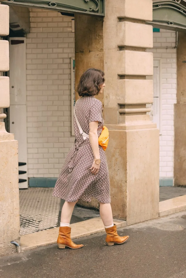 BAGARREUSE Robe Coton Upcyclé - Bonnie 4 BAGARREUSE Robe Coton Upcyclé - Bonnie – Image 2