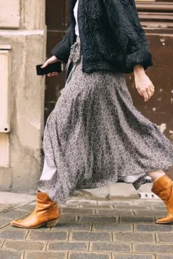 BAGARREUSE Jupe Matière Upcyclée - Mia -Thinking Mu Soldes LAP 1551 EDITS