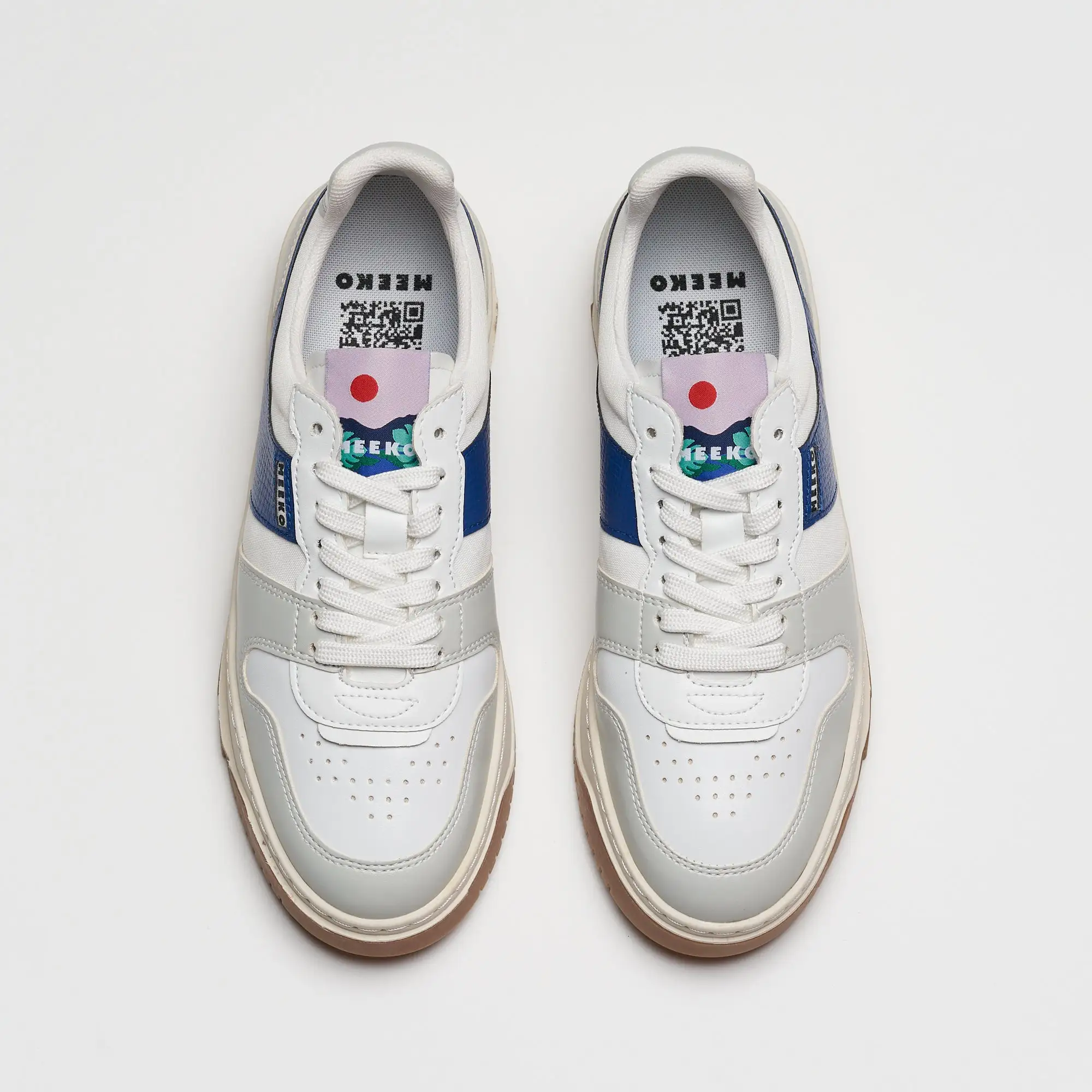 Meeko Baskets Cuir De Pomme Bleu - Kiboko 7 Meeko Baskets Cuir De Pomme Bleu - Kiboko – Image 5