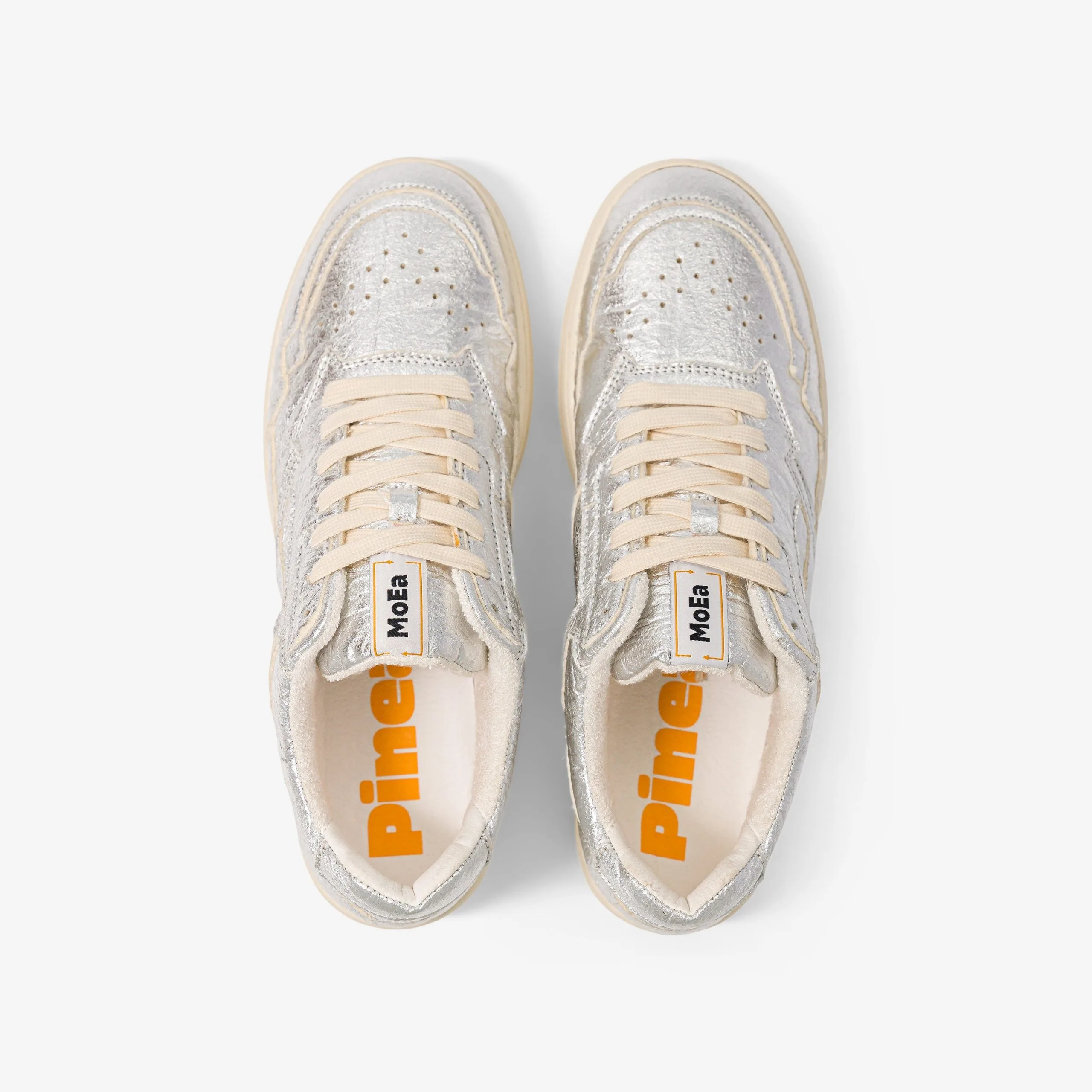 MoEa Baskets Argent Cuir D'ananas - Gen1 5 MoEa Baskets Argent Cuir D'ananas - Gen1 – Image 3