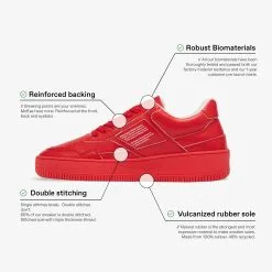 MoEa Baskets Rouges Cuir De Pomme - Gen1 -Thinking Mu Soldes MoEa apple red quality packshot