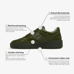 MoEa Baskets Noires Cuir De Cactus - Gen1 -Thinking Mu Soldes MoEa cactus green quality packshot