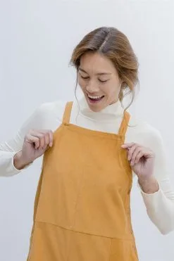 SUITE13LAB Salopette En Velours Coton Biologique - Nilda -Thinking Mu Soldes NILDA OVERALL CORDUROY GOLD FRONT2 2d58a65b 268d 43cd 92d0 1c27286ba884