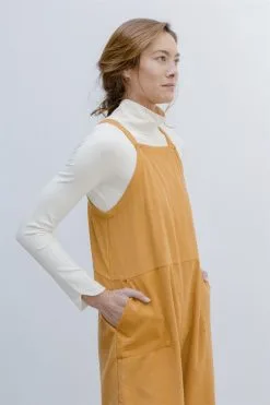 SUITE13LAB Salopette En Velours Coton Biologique - Nilda -Thinking Mu Soldes NILDA OVERALL CORDUROY GOLD SIDE1 cff3151a 17d6 4f44 8264 eba2bf117f7c