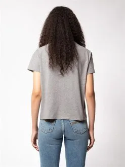 Nudie Jeans T-shirt Coton Biologique - Lisa Coeur -Thinking Mu Soldes NUDIE JEANS T shirt LISA gris 5 ebbaad53 4a21 42d4 8f44 5fbe44c4935e
