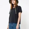 Nudie Jeans T-shirt Coton Biologique - Lisa -Thinking Mu Soldes NUDIE JEANS lisa tee antracite 0025