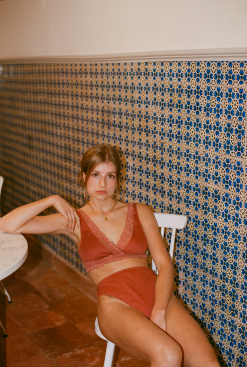 Nénés Paris Soutien-gorge En Fibres Recyclées - Jim 9 Nénés Paris Soutien-gorge En Fibres Recyclées - Jim -Thinking Mu Soldes Nenes lingerie deux pieces haut Jim Terracotta 3