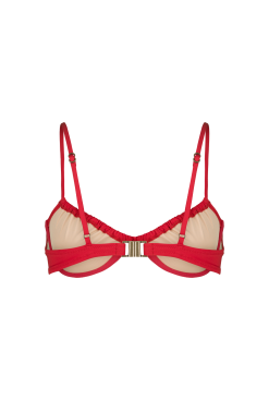 Nénés Paris Haut De Maillot En Fibres Recyclées - Guanaco -Thinking Mu Soldes Nenes swimwear deux pieces haut Guanaco rouge 7