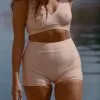 Nénés Paris Haut De Maillot En Fibres Recyclées - Pitaya 2 Nénés Paris Haut De Maillot En Fibres Recyclées - Pitaya -Thinking Mu Soldes Nenes swimwear deux pieces haut Pitaya peach 1