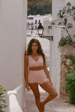 Nénés Paris Haut De Maillot En Fibres Recyclées - Pitaya -Thinking Mu Soldes Nenes swimwear deux pieces haut Pitaya peach 3