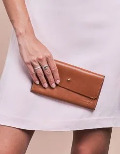 O My Bag Portefeuilles Cuir Tannage Végétal - Pixie Pouch -Thinking Mu Soldes OMYBAG pixie pouch wild oak model 1