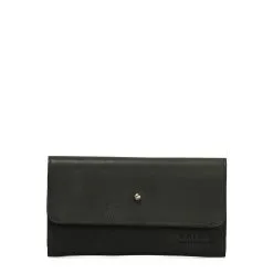 O My Bag Portefeuilles Cuir Tannage Végétal - Pixie Pouch -Thinking Mu Soldes OMYBAG pixies pouch midnight black front web