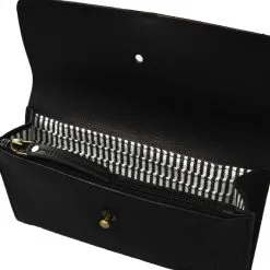 O My Bag Portefeuilles Cuir Tannage Végétal - Pixie Pouch -Thinking Mu Soldes OMYBAG pixies pouch midnight black inside web