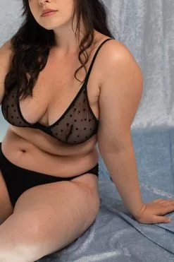 Olly Lingerie Soutien-gorge Polyamide Recyclé - Amour 12 Olly Lingerie Soutien-gorge Polyamide Recyclé - Amour -Thinking Mu Soldes Olly lingerie ensemble dentelle recyclee avec petit coeur noir