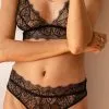 Olly Lingerie Soutien-gorge Polyester Recyclé - Liao -Thinking Mu Soldes Olly lingerie ensemble liao noir dentelle bustier et culotte