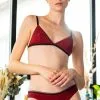 Olly Lingerie Soutien-gorge Coton Biologique - Laita -Thinking Mu Soldes Olly lingerie soutien gorge culotte laita rouge grenat