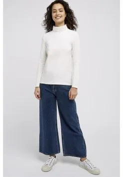 People Tree Col Roulé Coton Biologique - Laila -Thinking Mu Soldes PEOPLE TREE Col roule LAILA blanc 4