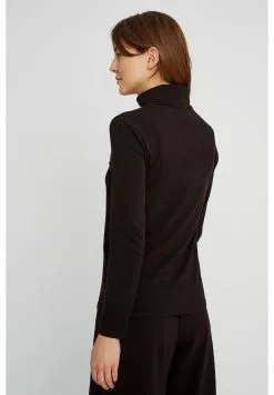 People Tree Col Roulé Coton Biologique - Laila -Thinking Mu Soldes PEOPLE TREE Col roule LAILA noir 5