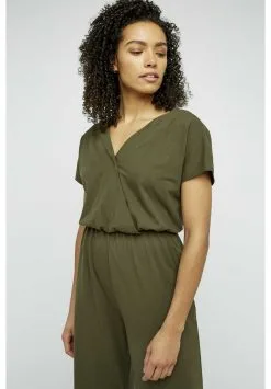 People Tree Combinaison Coton Biologique - Evelyn -Thinking Mu Soldes PEOPLE TREE Combi large khaki 2
