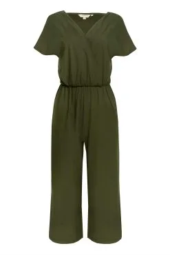 People Tree Combinaison Coton Biologique - Evelyn -Thinking Mu Soldes PEOPLE TREE Combi large khaki 3