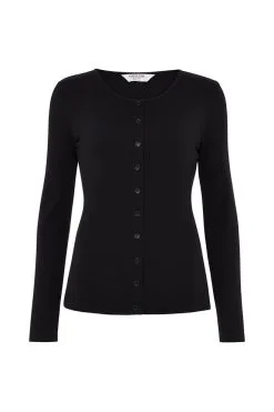 People Tree Gilet Coton Biologique - Edie -Thinking Mu Soldes PEOPLE TREE Gilet EDIE noir 6