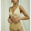 People Tree Soutien-gorge Coton Biologique - Triangle -Thinking Mu Soldes PEOPLE TREE Lace soutien gorge beige 1