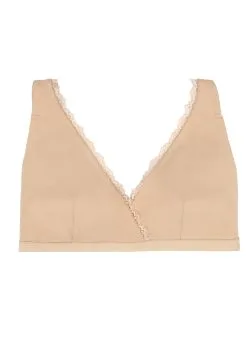 People Tree Soutien-gorge Coton Biologique - Triangle -Thinking Mu Soldes PEOPLE TREE Lace soutien gorge beige 5