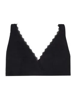 People Tree Soutien-gorge Coton Biologique - Triangle -Thinking Mu Soldes PEOPLE TREE Lace soutien gorge noir 1