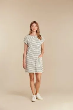 People Tree Robe Coton Biologique - Camber Stripe