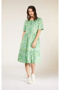 People Tree Robe Tencel® - Milla -Thinking Mu Soldes PEOPLE TREE Robe Milla vert 4 19d6223d 7da1 431d 8d7a aca67c078b59