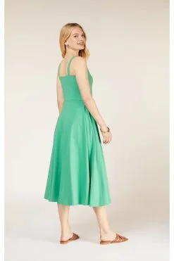 People Tree Robe Coton Biologique - Tyra 19 People Tree Robe Coton Biologique - Tyra -Thinking Mu Soldes PEOPLE TREE Robe TYRA vert 4