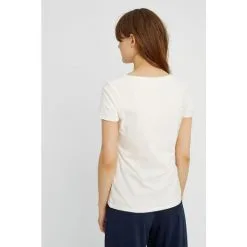 People Tree Top Coton Biologique - Gaia -Thinking Mu Soldes PEOPLE TREE T shirt GAIA blanc 3