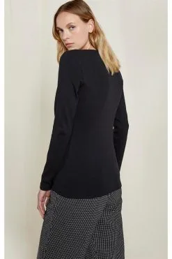People Tree Top Coton Biologique - Betsy -Thinking Mu Soldes PEOPLE TREE Top BETSY noir 4