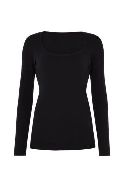 People Tree Top Coton Biologique - Betsy -Thinking Mu Soldes PEOPLE TREE Top BETSY noir 5