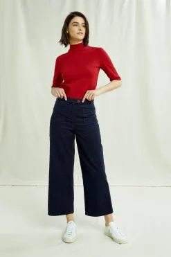 People Tree Top Coton Biologique - Cecily -Thinking Mu Soldes PEOPLE TREE Top CECILY rouge 4